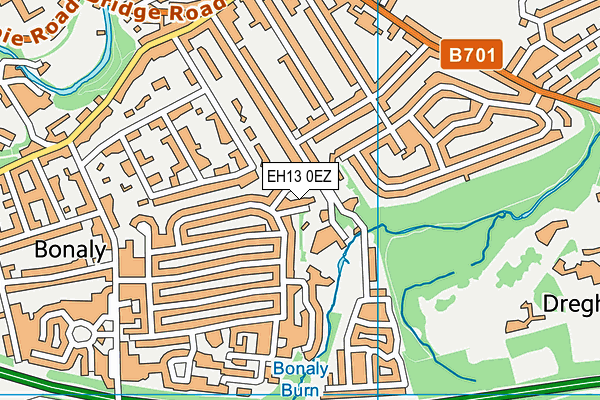 EH13 0EZ map - OS VectorMap District (Ordnance Survey)