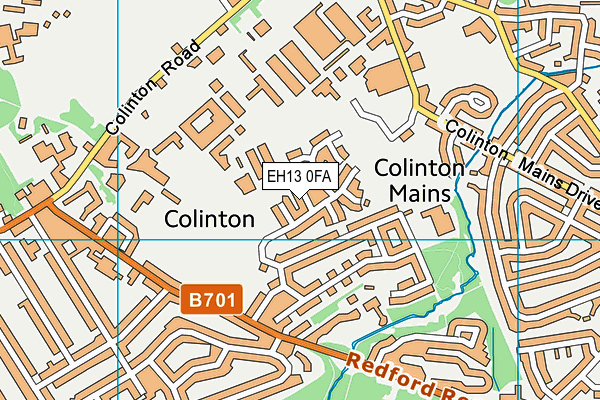 EH13 0FA map - OS VectorMap District (Ordnance Survey)