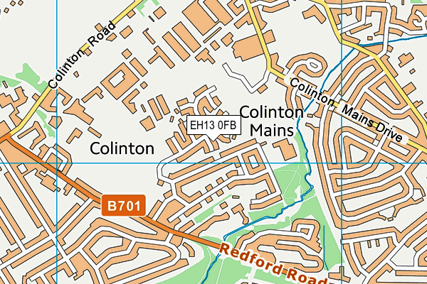 EH13 0FB map - OS VectorMap District (Ordnance Survey)