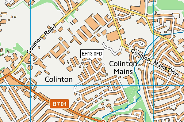 EH13 0FD map - OS VectorMap District (Ordnance Survey)