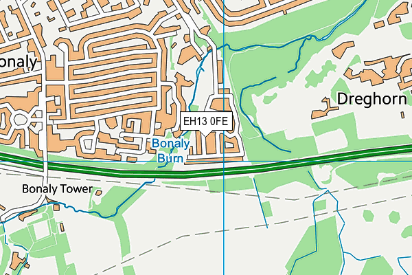 EH13 0FE map - OS VectorMap District (Ordnance Survey)