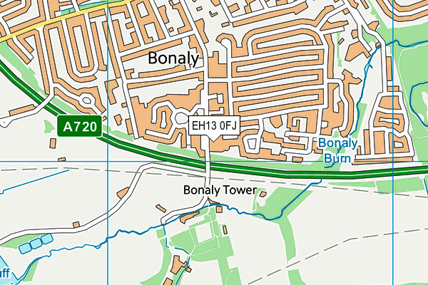 EH13 0FJ map - OS VectorMap District (Ordnance Survey)