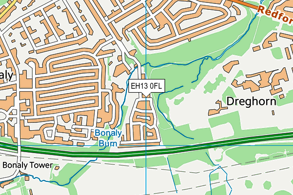 EH13 0FL map - OS VectorMap District (Ordnance Survey)