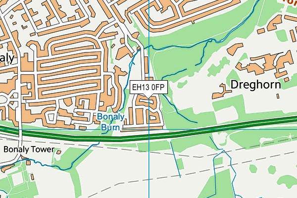 EH13 0FP map - OS VectorMap District (Ordnance Survey)