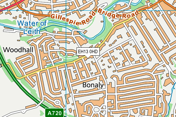 EH13 0HD map - OS VectorMap District (Ordnance Survey)