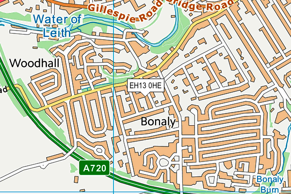 EH13 0HE map - OS VectorMap District (Ordnance Survey)