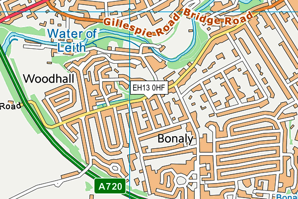 EH13 0HF map - OS VectorMap District (Ordnance Survey)