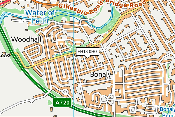 EH13 0HG map - OS VectorMap District (Ordnance Survey)