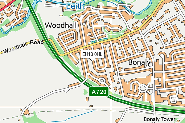 EH13 0HL map - OS VectorMap District (Ordnance Survey)