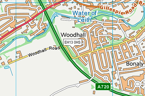 EH13 0HS map - OS VectorMap District (Ordnance Survey)