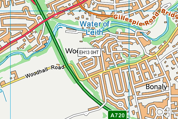 EH13 0HT map - OS VectorMap District (Ordnance Survey)