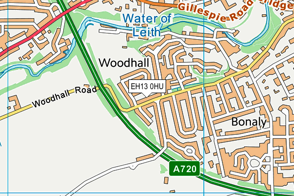 EH13 0HU map - OS VectorMap District (Ordnance Survey)