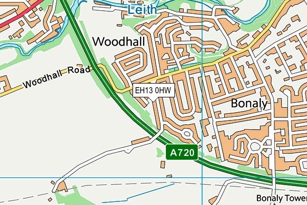 EH13 0HW map - OS VectorMap District (Ordnance Survey)