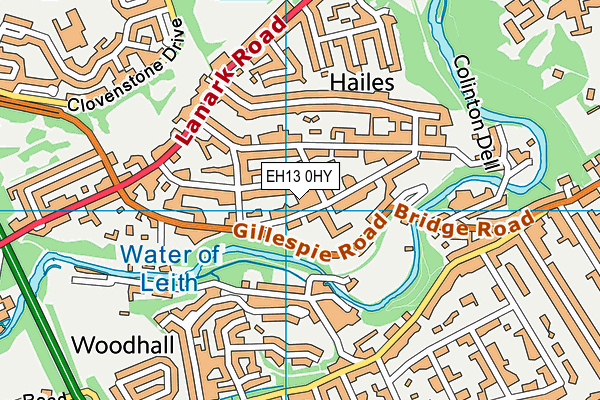 EH13 0HY map - OS VectorMap District (Ordnance Survey)