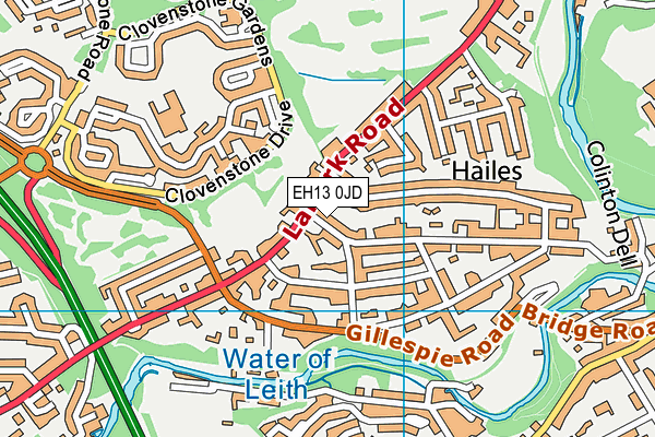 EH13 0JD map - OS VectorMap District (Ordnance Survey)