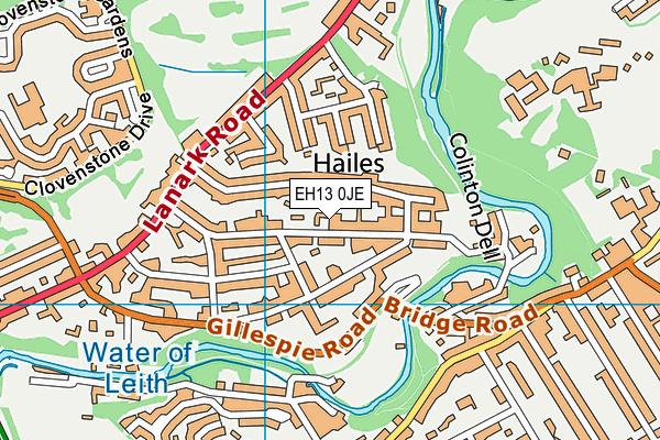 EH13 0JE map - OS VectorMap District (Ordnance Survey)