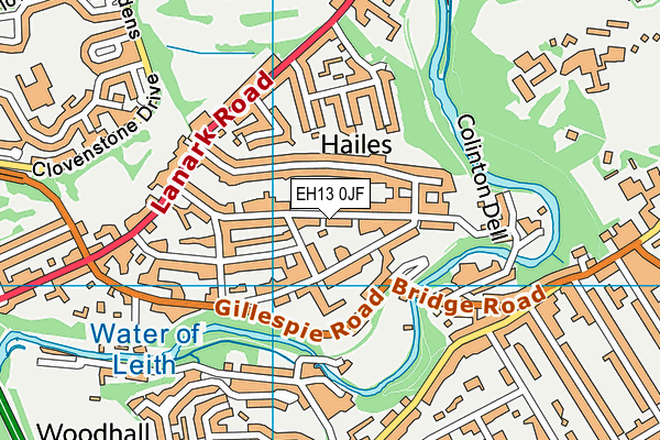 EH13 0JF map - OS VectorMap District (Ordnance Survey)