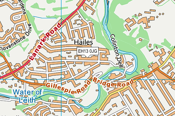 EH13 0JG map - OS VectorMap District (Ordnance Survey)