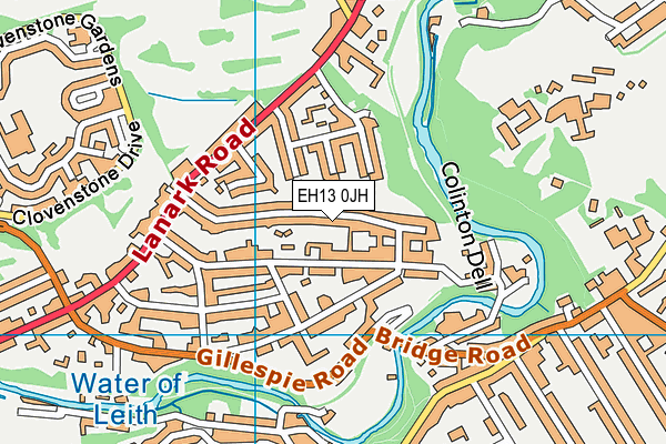 EH13 0JH map - OS VectorMap District (Ordnance Survey)