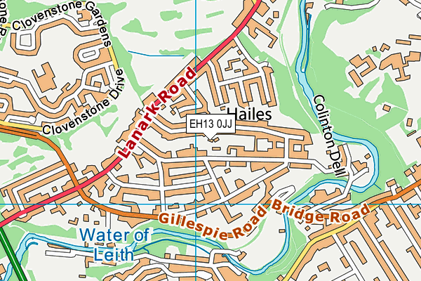 EH13 0JJ map - OS VectorMap District (Ordnance Survey)