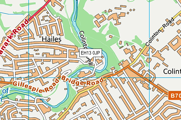 EH13 0JP map - OS VectorMap District (Ordnance Survey)