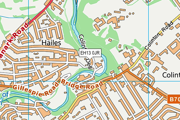 EH13 0JR map - OS VectorMap District (Ordnance Survey)