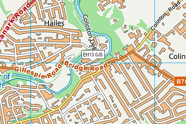 EH13 0JS map - OS VectorMap District (Ordnance Survey)