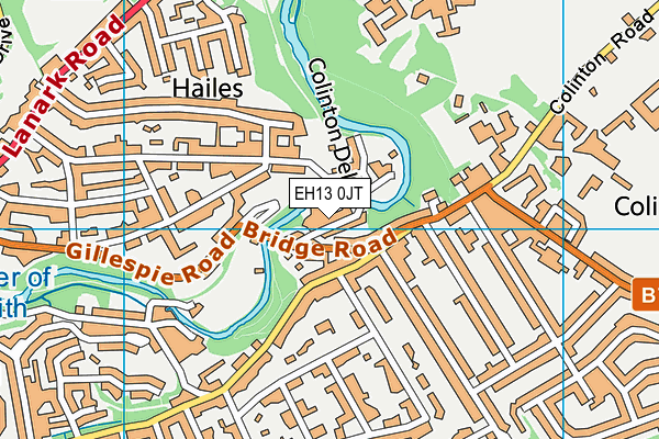 EH13 0JT map - OS VectorMap District (Ordnance Survey)