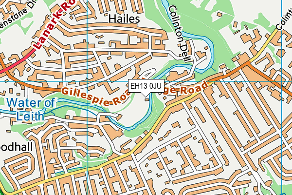 EH13 0JU map - OS VectorMap District (Ordnance Survey)