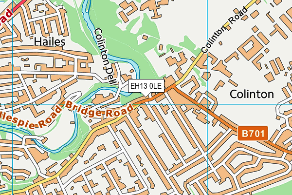 EH13 0LE map - OS VectorMap District (Ordnance Survey)