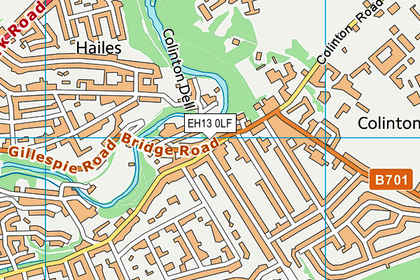 EH13 0LF map - OS VectorMap District (Ordnance Survey)