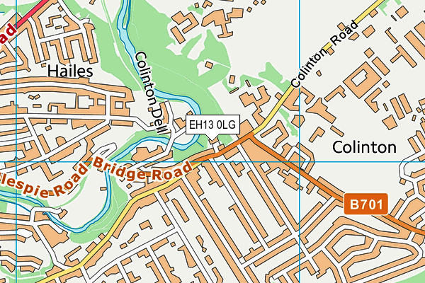 EH13 0LG map - OS VectorMap District (Ordnance Survey)