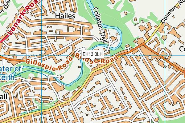 EH13 0LH map - OS VectorMap District (Ordnance Survey)