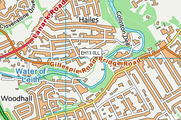 EH13 0LL map - OS VectorMap District (Ordnance Survey)