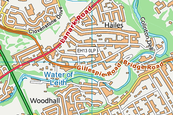 EH13 0LP map - OS VectorMap District (Ordnance Survey)