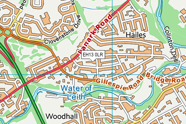 EH13 0LR map - OS VectorMap District (Ordnance Survey)