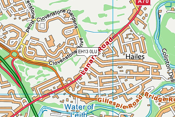 EH13 0LU map - OS VectorMap District (Ordnance Survey)