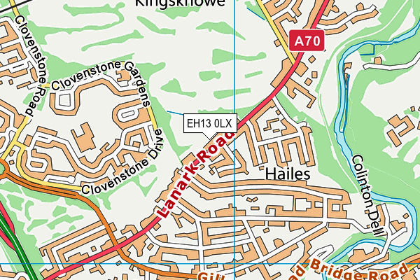 EH13 0LX map - OS VectorMap District (Ordnance Survey)