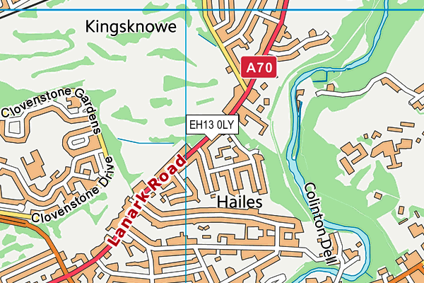 EH13 0LY map - OS VectorMap District (Ordnance Survey)