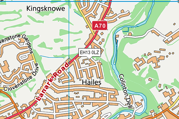 EH13 0LZ map - OS VectorMap District (Ordnance Survey)