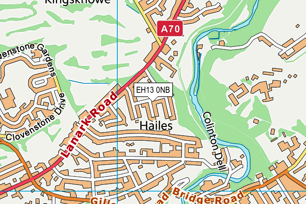 EH13 0NB map - OS VectorMap District (Ordnance Survey)