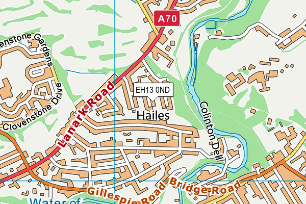 EH13 0ND map - OS VectorMap District (Ordnance Survey)