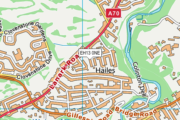 EH13 0NE map - OS VectorMap District (Ordnance Survey)