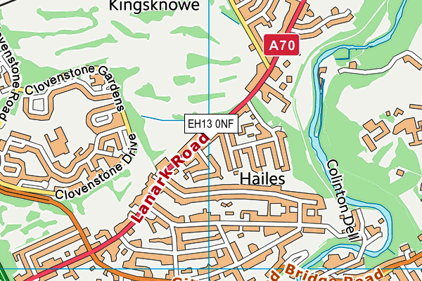 EH13 0NF map - OS VectorMap District (Ordnance Survey)