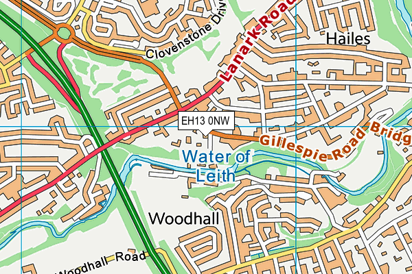 EH13 0NW map - OS VectorMap District (Ordnance Survey)