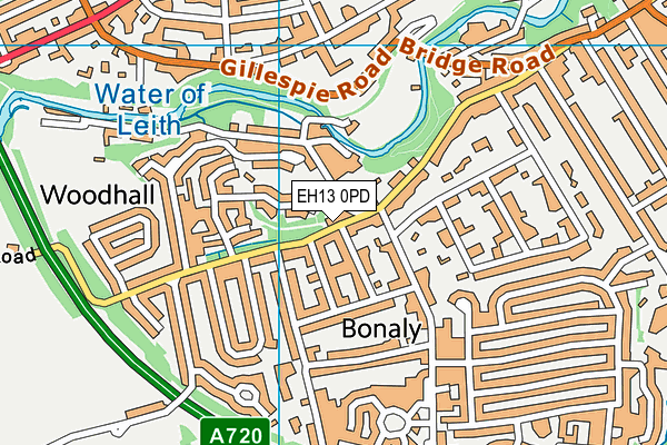 EH13 0PD map - OS VectorMap District (Ordnance Survey)