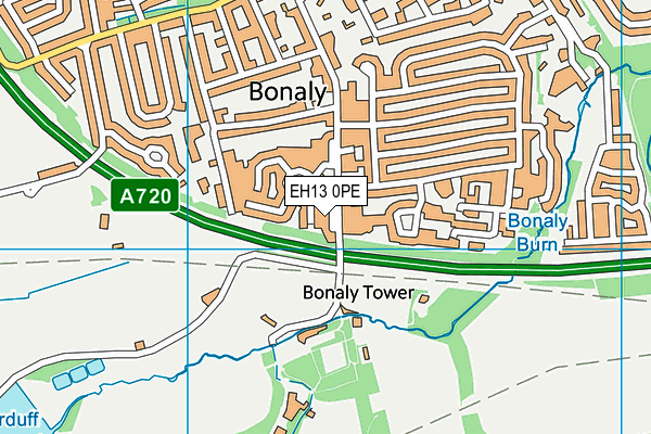 EH13 0PE map - OS VectorMap District (Ordnance Survey)