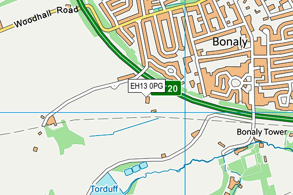 EH13 0PG map - OS VectorMap District (Ordnance Survey)