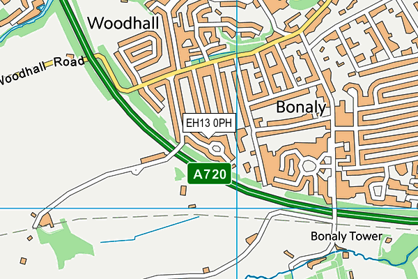 EH13 0PH map - OS VectorMap District (Ordnance Survey)