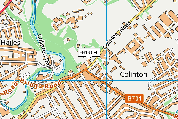 EH13 0PL map - OS VectorMap District (Ordnance Survey)